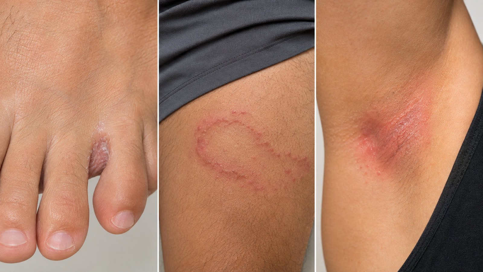 Micoses de pele: pé de atleta, virilha, corpo e unha — como diferenciar
